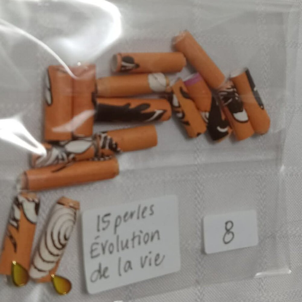 One-of-a-kind handmade/hand rolled paper beads/jewelry making/craft supplies/DIY